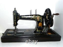 Antique Singer 48k Machine À Coudre Ottoman Oeillet Rare Victorien Manivelle