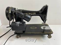 Antique Singer 99k Machine À Coudre Avec Pédale De Pied, Lumière