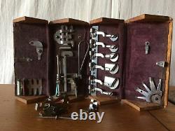 Antique Singer Machine À Coudre #27, Arts & Crafts Treadle Table Avec Puzzle Box