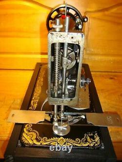 Antique Singer Machine À Coudre Modèle 127, Hand Crane, Serviced