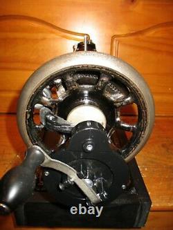 Antique Singer Machine À Coudre Modèle 15k, Hand Crane, Cuir, Serviced