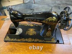 Antique Singer Machine À Coudre No. 115 Avec Tableau Original