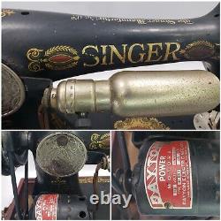 Antique Singer Machine À Coudre Sn C7161582 / Vers 1908 / Testé Et Fonctionne Avec Le Boîtier
