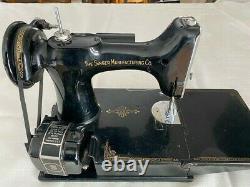 Antique Singer Plume 3-110 Machine À Coudre Avec Boîtier Dur Et Accessoires