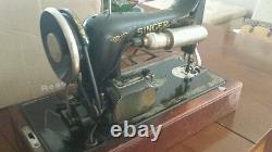 Antique Singer Sewing Machine Fonte Tête De Bande De Roulement Victorienne 1929