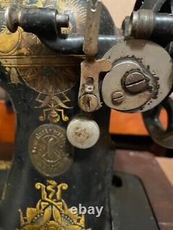 Antique Singer Treadle Machine À Coudre Avec Boîte À Coudre G7958651 Série Vintage