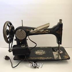 Antique / Vintage 1885 Singer Machine À Coudre Sphinx 13286127 Modifié Avec Moteur