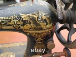 Antique Vintage Sphinx Singer Machine À Coudre Vers 1900 Americana Décoration Artisanale