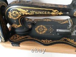 Belle Antiquité Non Assermentée 1887 Singer 13k Machine À Coudre Modèle Rare