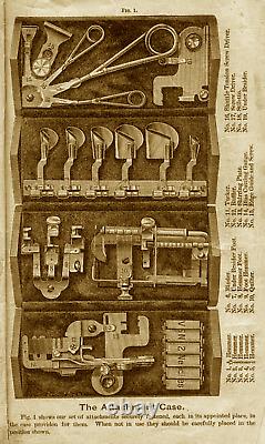 COMPLET ! Machine à coudre Singer de 1889, style boîte à puzzles en chêne, refaite, modèle 3 pour VS2