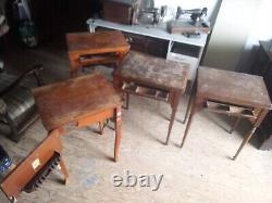 Lot de 6 anciennes machines à coudre Singer Fleetwood Sears non testées.