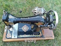 Machine À Coudre Vintage Singer Dans Le Boîtier En Bois #g7112166 Avec Hamilton Beach Motor