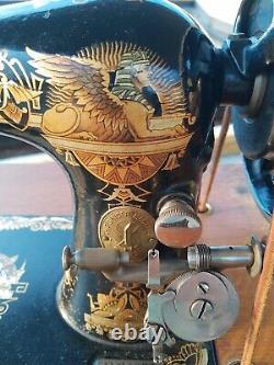Machine à coudre Antique Singer Model 27 de 1893, en bon état de fonctionnement !, ÉTAT ORIGINAL