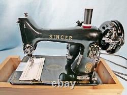 Machine à coudre SINGER 99 de 1955 - Robuste - Excellent état - Entièrement révisée