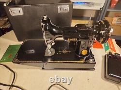 Machine à coudre SINGER FEATHERWEIGHT antique #AJ654294 Vraiment Bel Exemple Propre