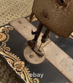 Machine à coudre Singer Antique en fonte à manivelle manuelle de 1892, Trouvaille rare ! REGARDEZ