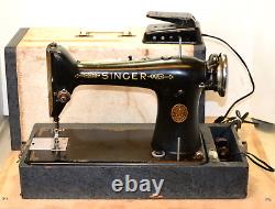 Machine à coudre Singer Modèle 101 Vintage 1930 dans un étui portable en état de marche REGARDEZ