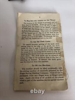 Machine à coudre Singer No. 20 de taille enfant TRÈS PROPRE avec manuel d'instructions