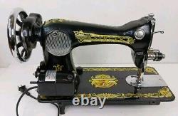 Machine à coudre Singer Sphinx vintage avec moteur Alphasaw NA35K, veuillez lire