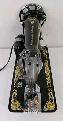 Machine à coudre Singer Sphinx vintage avec moteur Alphasaw NA35K, veuillez lire