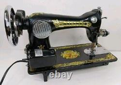 Machine à coudre Singer Sphinx vintage avec moteur Alphasaw NA35K, veuillez lire