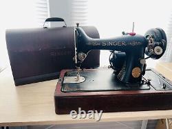 Machine à coudre Singer antique de 1950 avec mallette en bois courbé EG000146 VINTAGE VTG