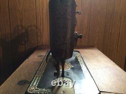 Machine à coudre Singer antique, modèle G9372841, des années 1900, FONCTIONNE - A besoin d'une courroie