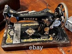 Machine à coudre Singer antique (série G des années 1900)