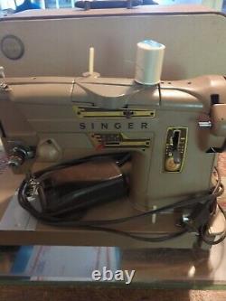 Machine à coudre Singer antique vintage 328k fabriquée en Grande-Bretagne LIRE LA DESCRIPTION