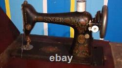 Machine à coudre Singer de 1919 avec table d'origine - Magnifique antiquité vintage