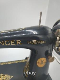 Machine à coudre Singer vintage rare des années 1920 modèle AA400951 avec mouvement et pédale