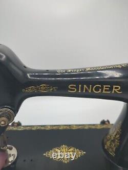 Machine à coudre Singer vintage rare des années 1920 modèle AA400951 avec mouvement et pédale