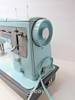 Machine à coudre Vtg Singer Modèle 348 Style Mate Spécial ZIG-ZAG avec étui + accessoires