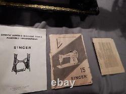 Machine à coudre à pédale Antique/Vintage Singer NL-K 8076132 #15 Trouvaille de succession seulement