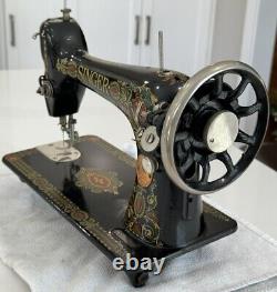 Machine à coudre à pédale Singer 66 Red Eye de 1919, Antique, ENTRETENUE, Extras, TBE