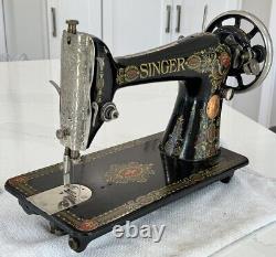 Machine à coudre à pédale Singer 66 Red Eye de 1919, Antique, ENTRETENUE, Extras, TBE