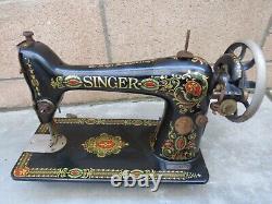 Machine à coudre antique Singer 66 manuel 1916 manuel décoratif classique des années 1900