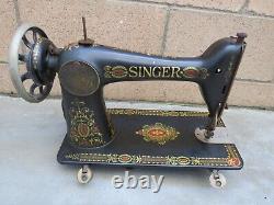 Machine à coudre antique Singer 66 manuel 1916 manuel décoratif classique des années 1900