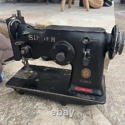 Machine à coudre industrielle Singer 143w2 Zigzag des années 1940, tête seule