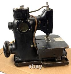 Machine à coudre industrielle Singer 92-3 de 1929 rare pour sacs avec moteur