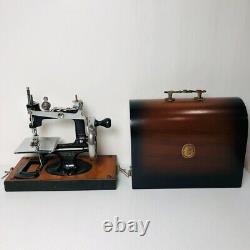 Machine à coudre jouet antique SINGER fabriquée aux États-Unis, utilisée avec étui, rare du Japon.