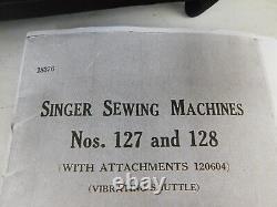 Machine à coudre manuelle à pédale Singer 28 Red Eye de 1910, antiquité WRKS G4035710