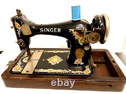 Machine à coudre originale Singer Antique de 1923, moteur électrique, # G9967731, Rare