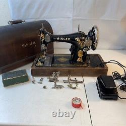 Machine à coudre vintage Singer 128K de 1910 en parfait état de fonctionnement, modèle La Vencedora