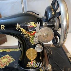 Machine à coudre vintage Singer 128K de 1910 en parfait état de fonctionnement, modèle La Vencedora