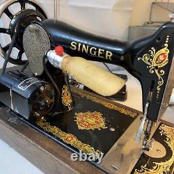 Machine à coudre vintage Singer 128K de 1910 en parfait état de fonctionnement, modèle La Vencedora