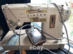 Machine à coudre vintage lourde Antique SINGER 191K1 pour cuir toile denim