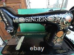 Modèle Antique De L'œil Roux Singer 66 Treadle Sewing Machine Head