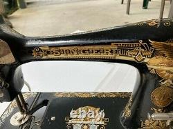 Rare 1894 Antique Chanteur Pedal Machine À Coudre Table & 7 Tiroirs Et Plus