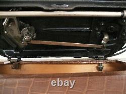 Rare Antique 1889 Singer Model 27 Machine À Coudre Fiddle Base Elect Motor & Case